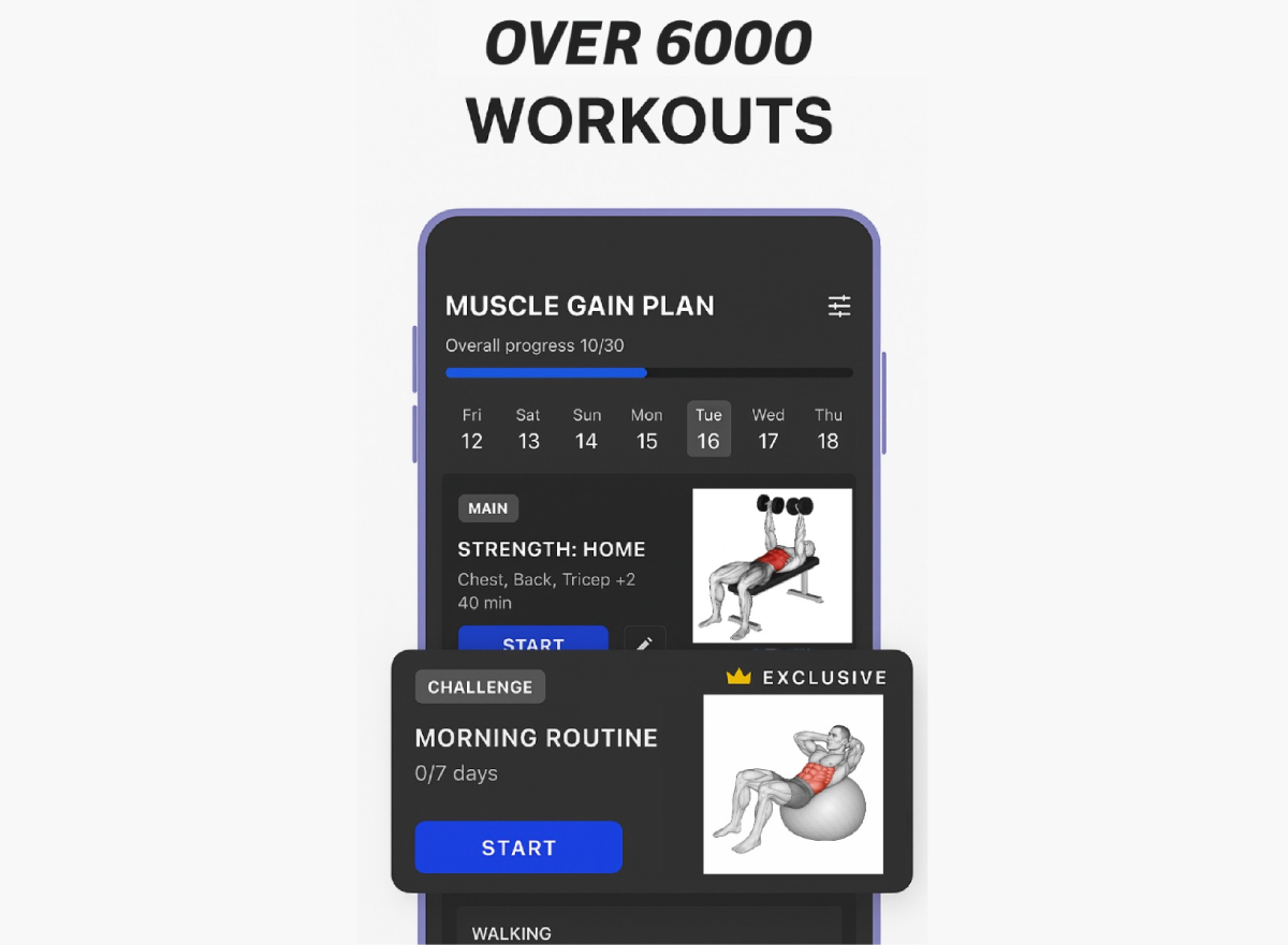 Gym animations for apps